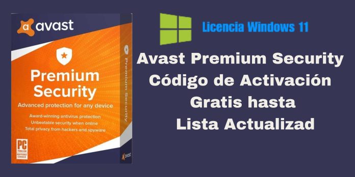 Avast Premium Security Código de Activación Gratis hasta 2025